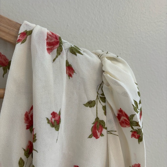 Reformation White and Pink Floral Blouse - Picture 7 of 10